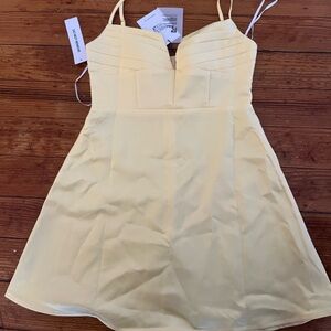 Princess Polly Pale Yellow Strappy Mini Dress